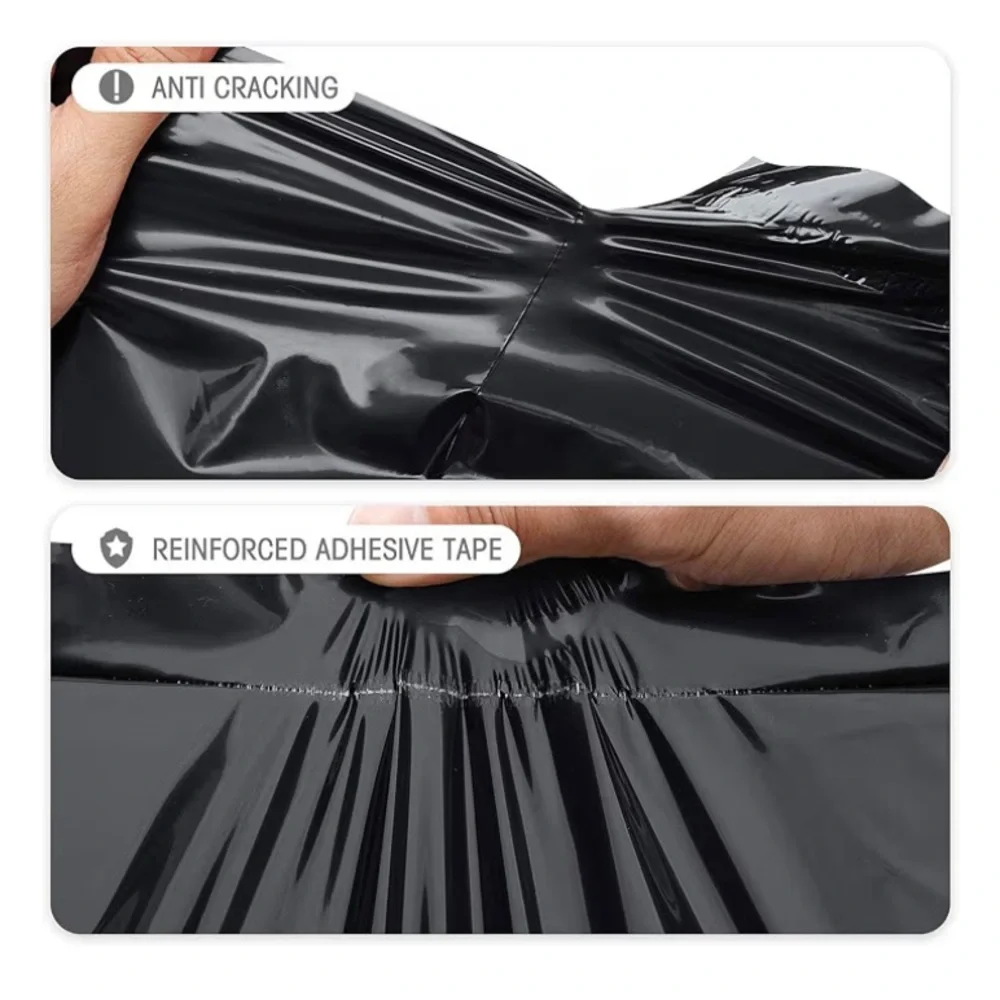 15 Count - 19” x 14.5” XL Black Poly Mailer Bags
